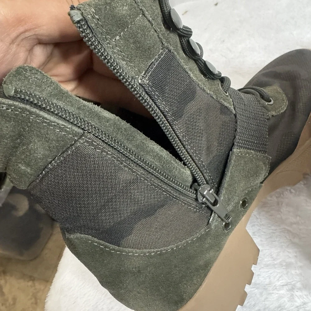 Steve Madden Nayra Women Ankle Boots Camo Green Lace Up NARY01S1 Size 8M - Picture 9 of 14